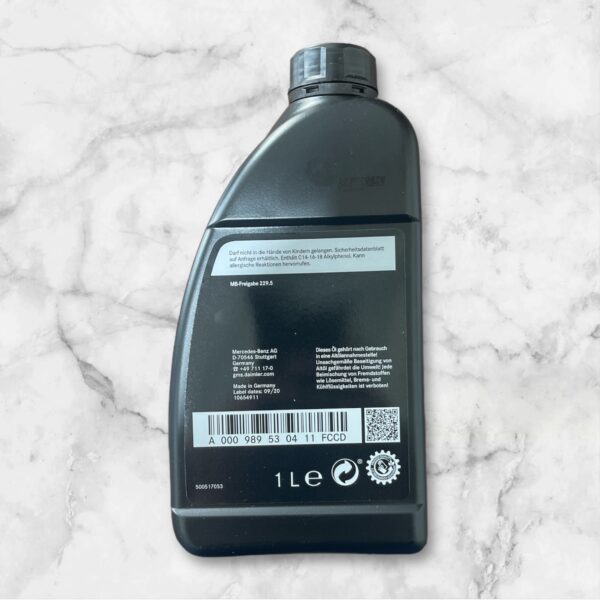 1 liter original Mercedes AMG high performance engine oil MB 229.5 0W40- (A0009895304) - Image 3